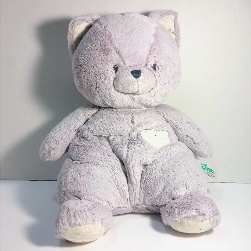 Baby Gund Oh So Snuggly Kitten 12” Plush Kitty Cat Purple Lavendar Stuffed Toy